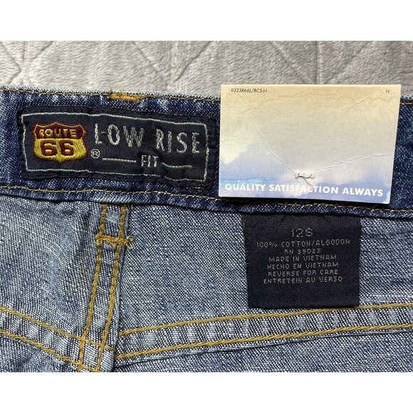 Vintage Route 66 *Sold at K-Mart * Y2K Women's LowRise Bootcut Jeans Sz 12 Short - Picture 8 of 13